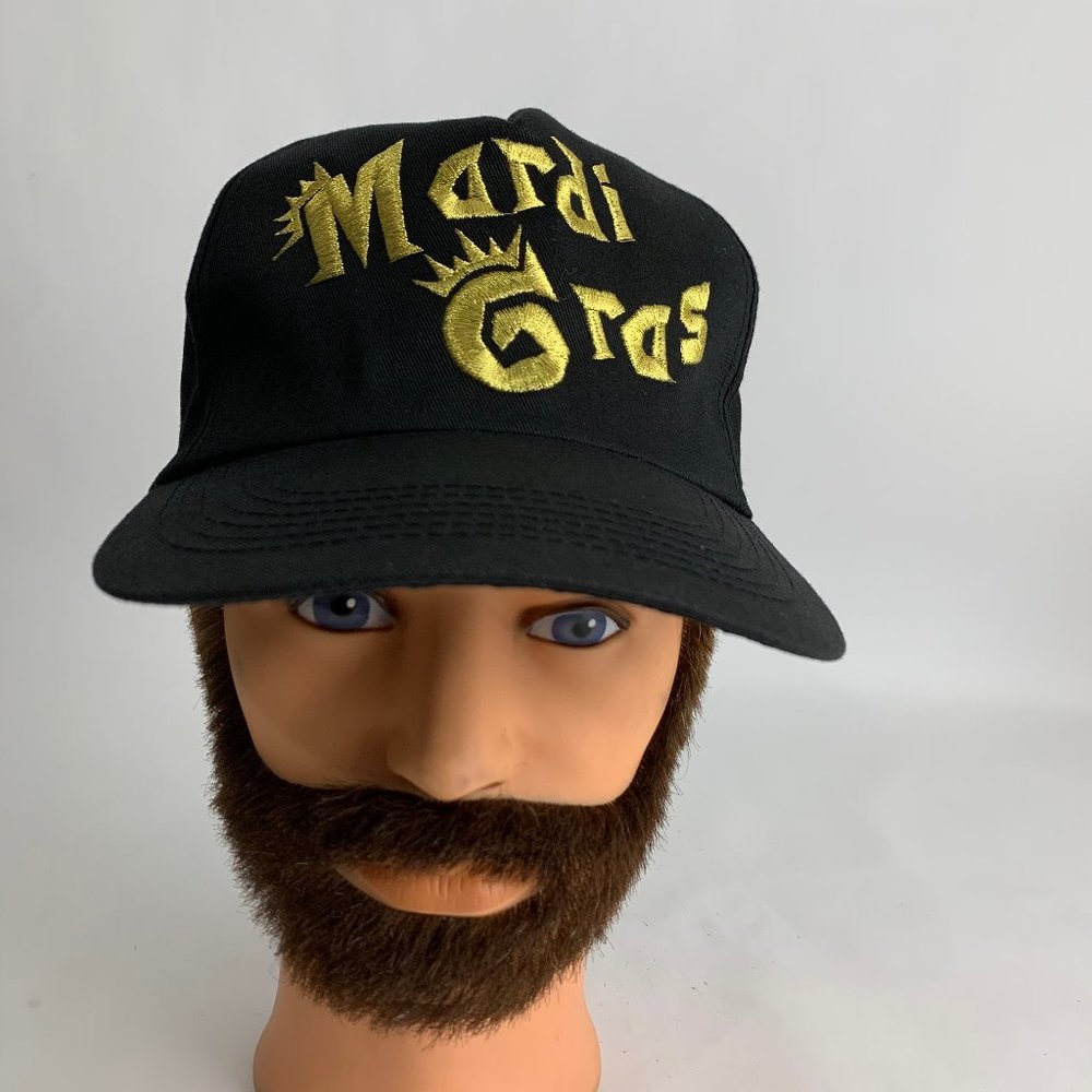 VINTAGE Mardi Gras Hat Cap Snap Back Lot of 2 Men's 90s